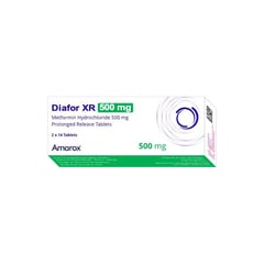Diafor xr 500 mg / 28 tab